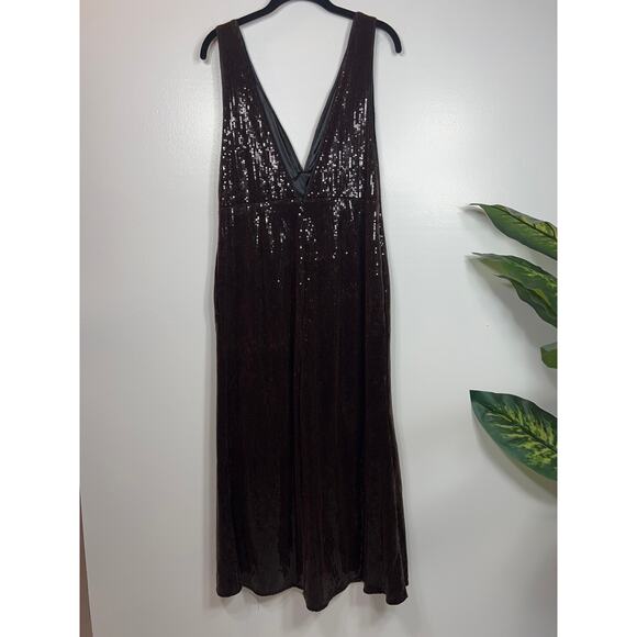 New Anthropologie Line & Dot Sequins Wide Leg Jumpsuit M Elegant Glam Holiday - Picture 5 of 12